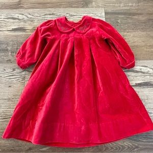 Strasburg red velvet dress 24 mos.